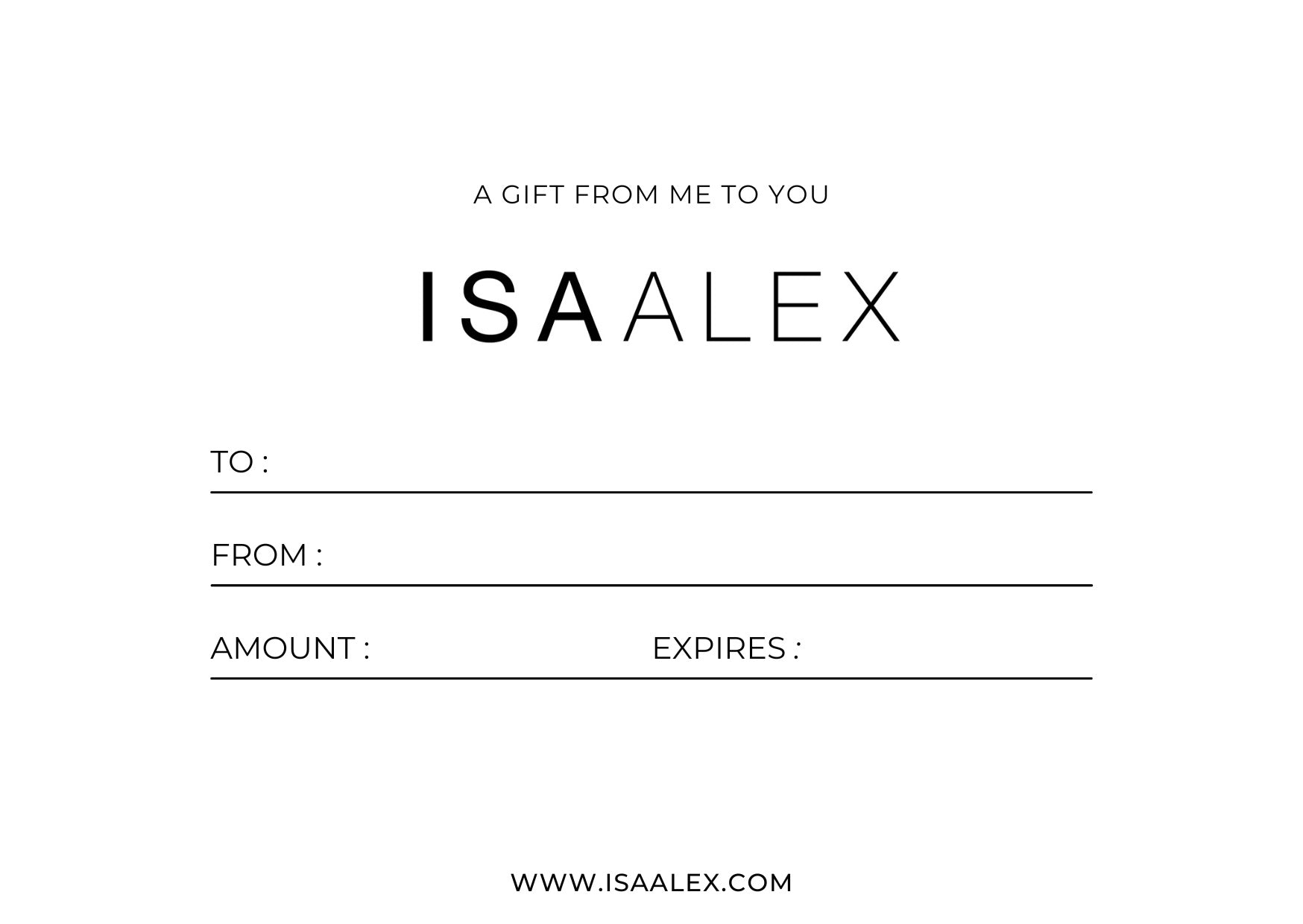 ISA ALEX Gift Card